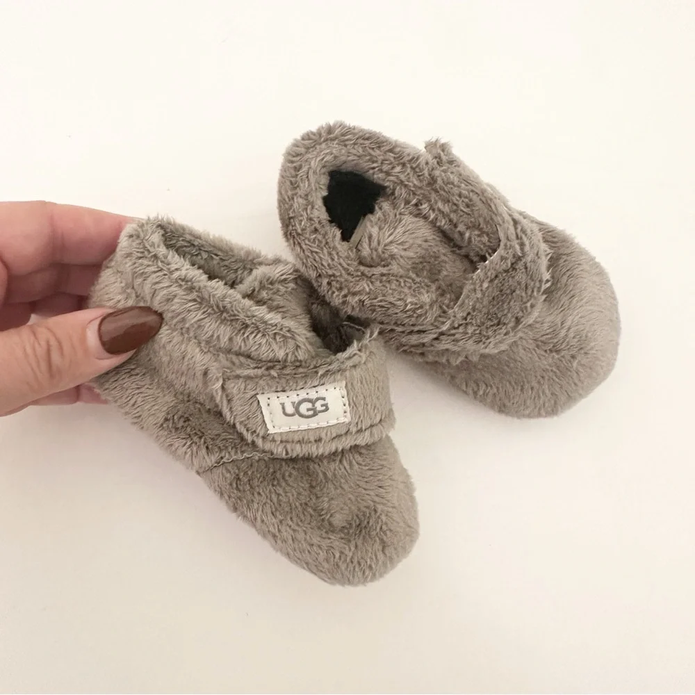 UGG Baby Bixbee Bootie Slipper Charcoal Grey Size 2 3 6-12M